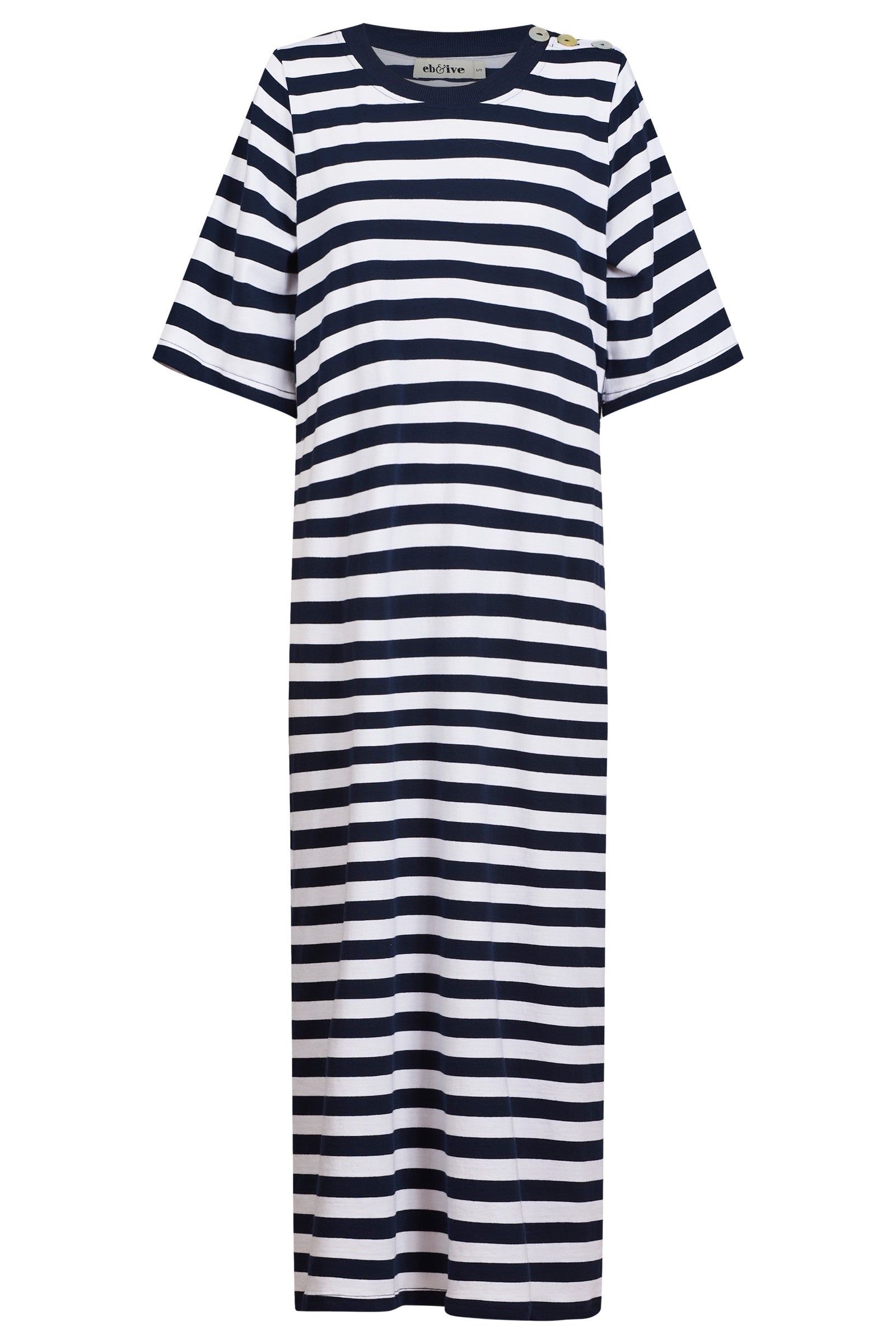Studio Stripe T Shirt Dress - Indigo