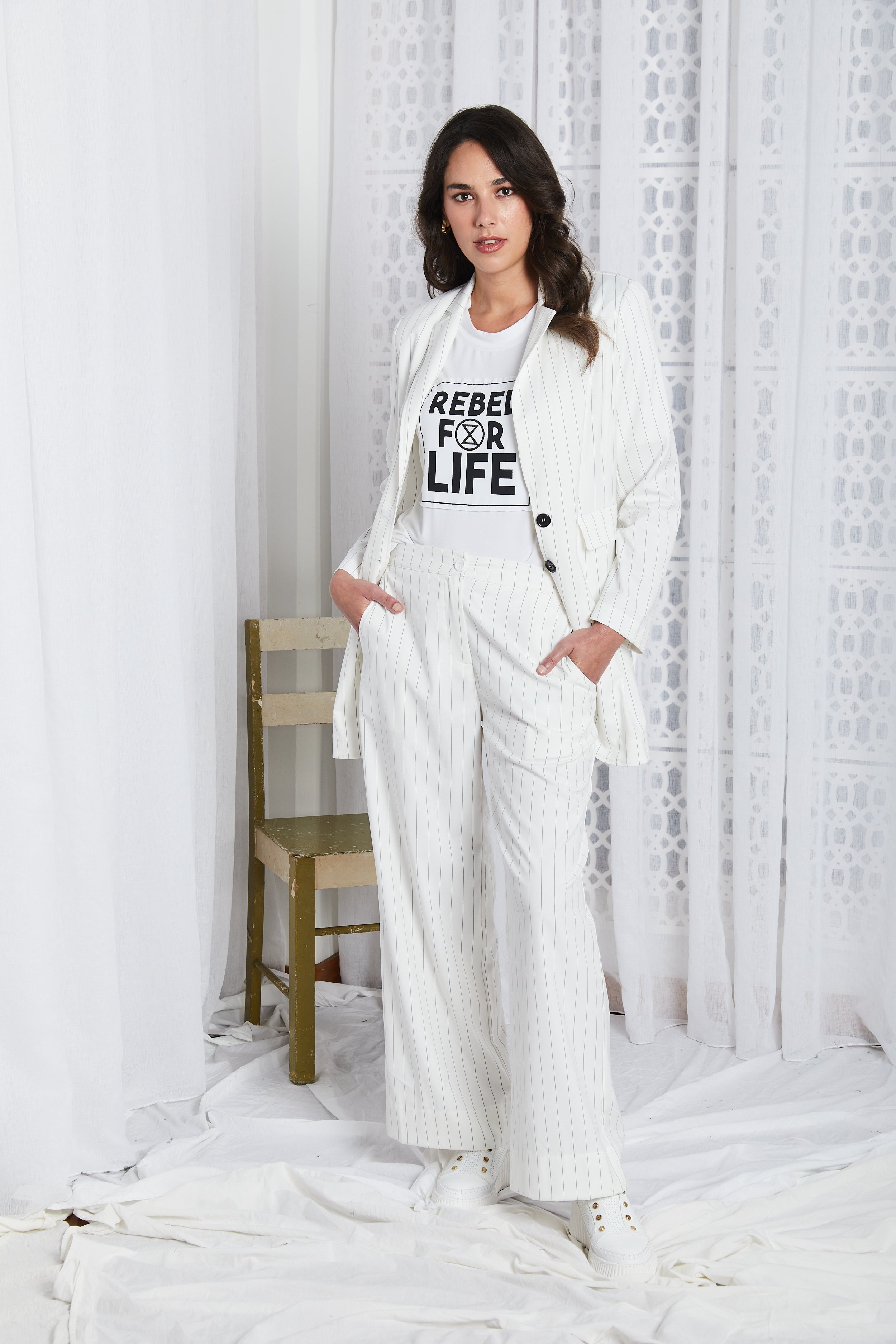 Rebel For Life Tee - White