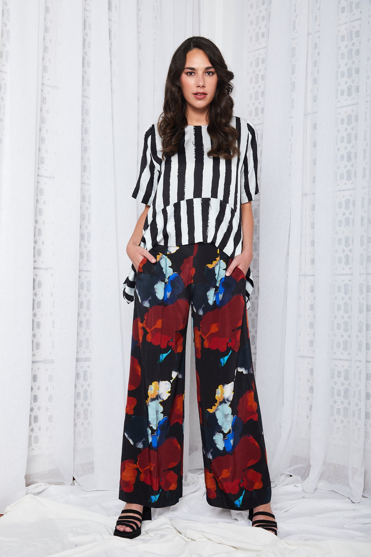 Obi CLEARANCE Rive Gauche Pleat Palazzo Pant - Rive Gauche