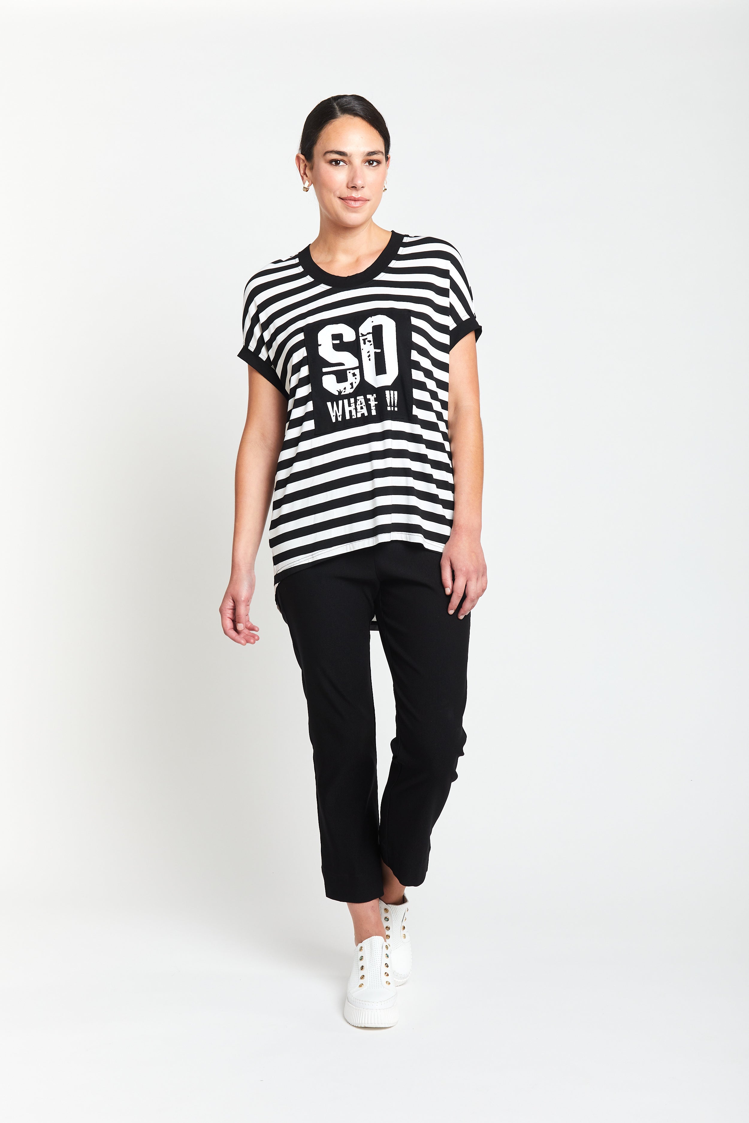 So What Cocoon Tee - Black / White
