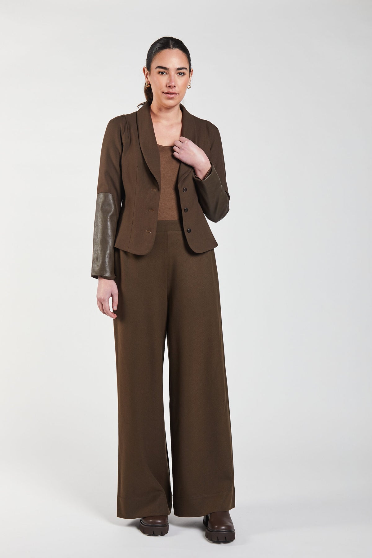 Obi Wool Bias Pant - Donkey