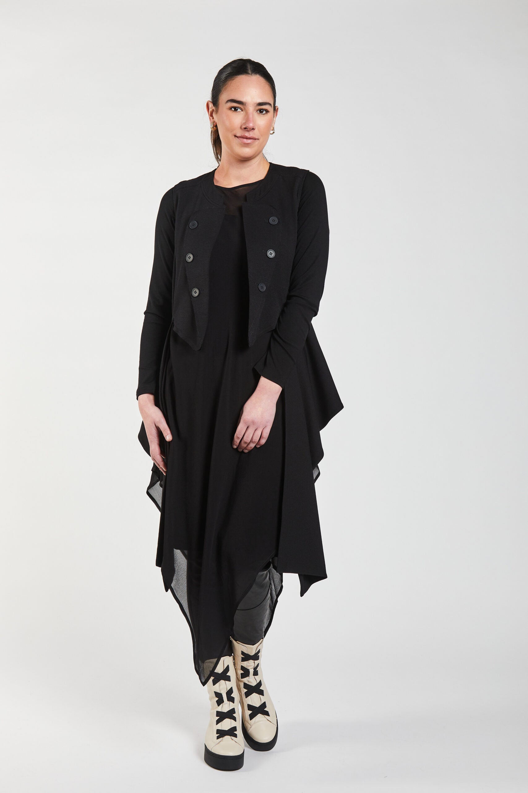 Dobby Military Vest - Black