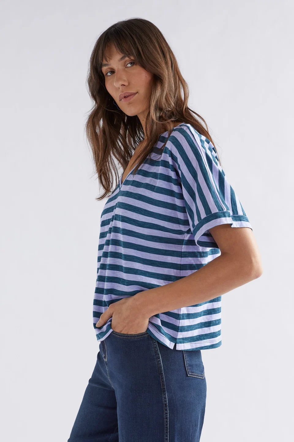Seter Tee - Peacock / Haze