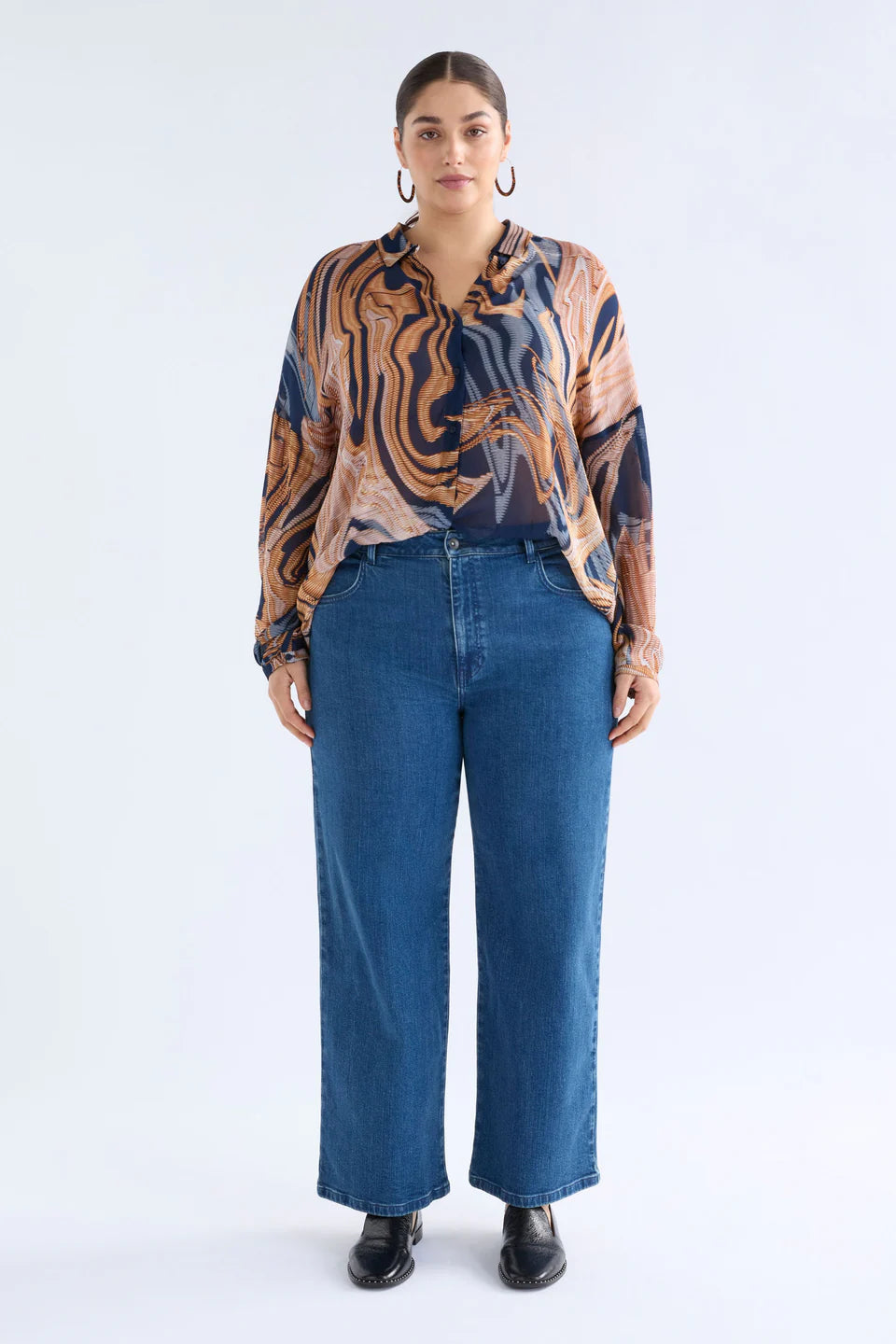 Eir Sheer Shirt - Brandr Print