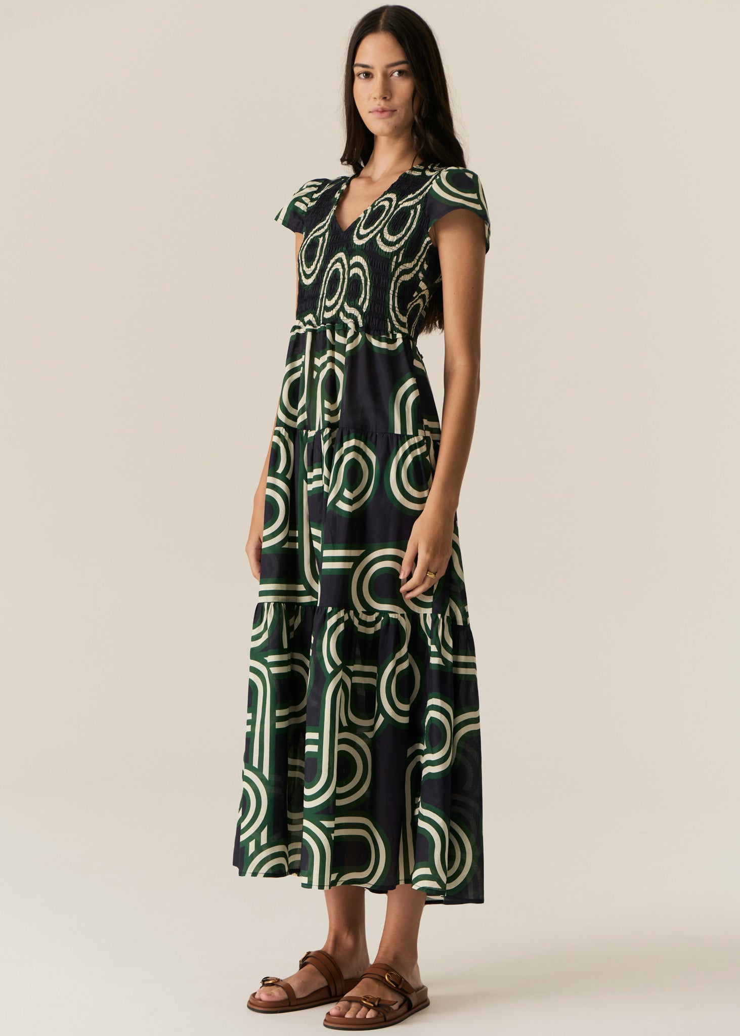 Alter Shirred Dress - Ink Alter