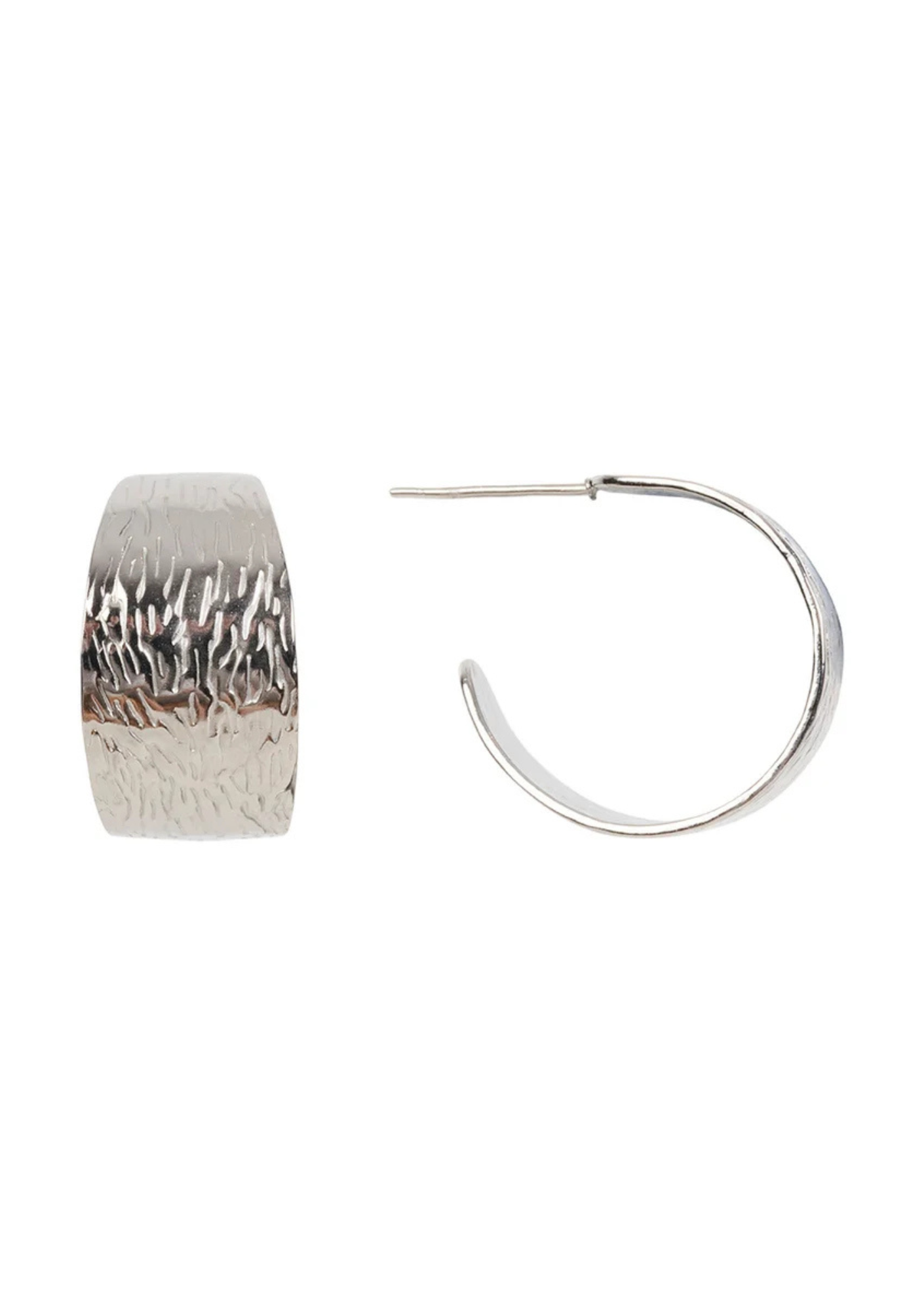 Artemis Earring - Stamped Hoop