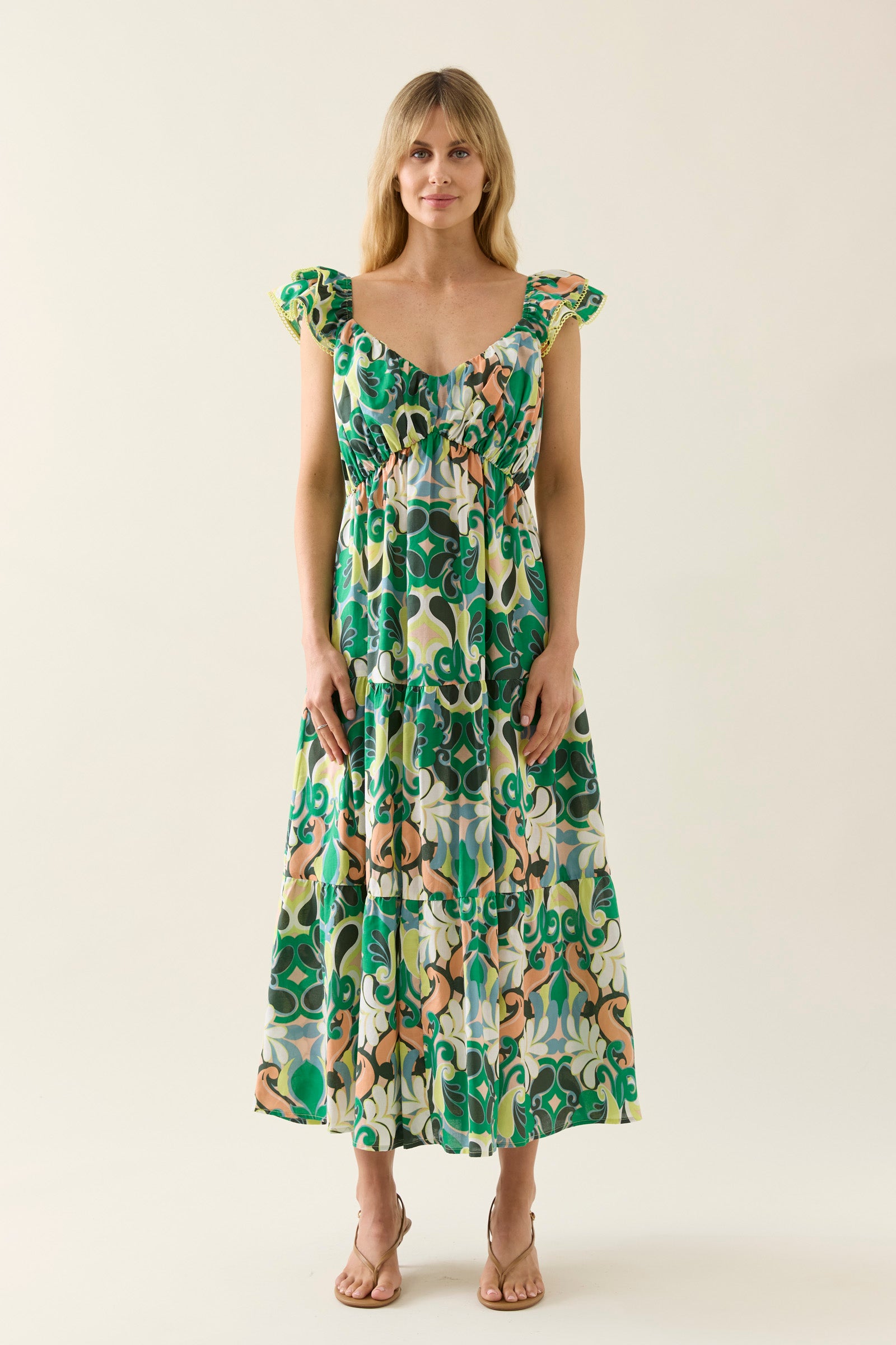 Aurora Frill Tank Dress - Paisley