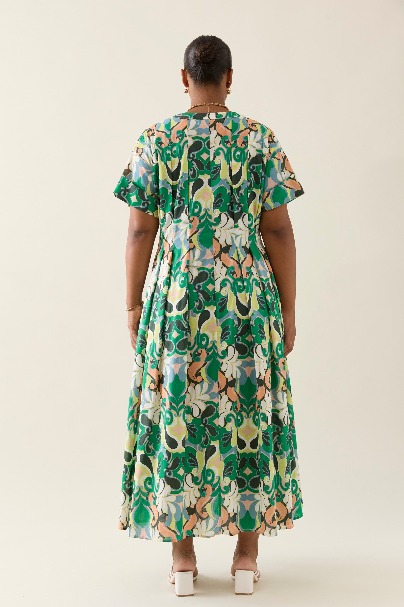 Aurora Pleat Maxi Dress - Paisley