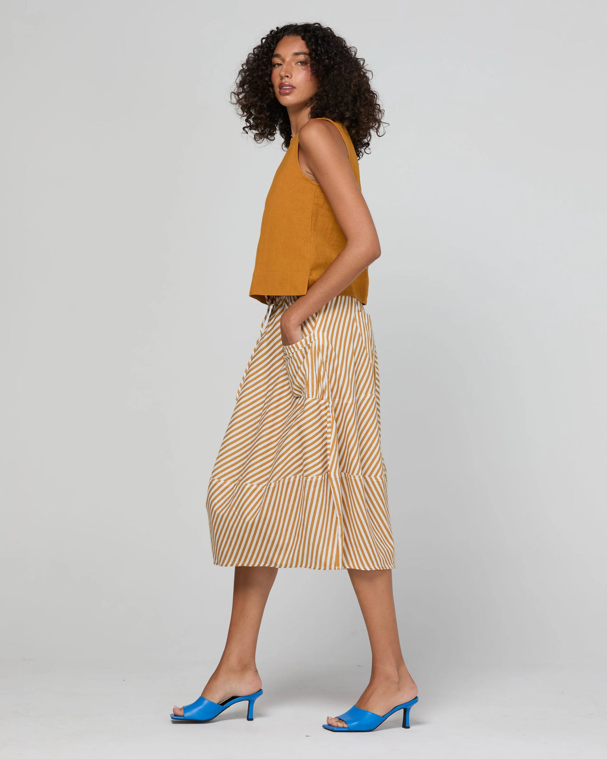 Guru Skirt - Mustard Stripe COMING SOON