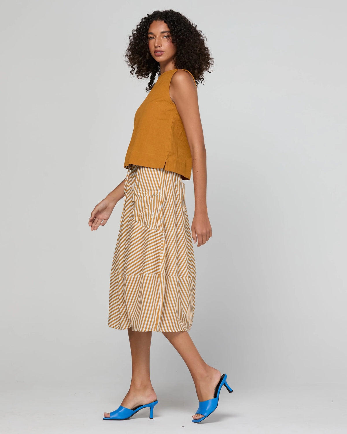 Guru Skirt - Mustard Stripe COMING SOON