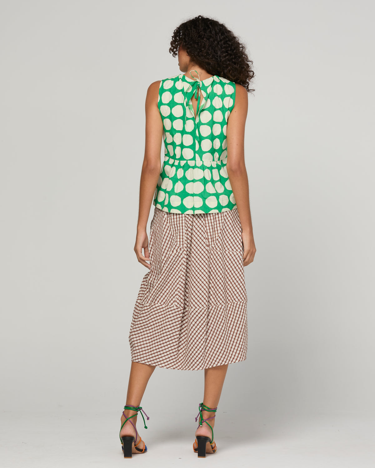 Boom Shankar Guru Skirt - Cocoa Gingham COMING SOON
