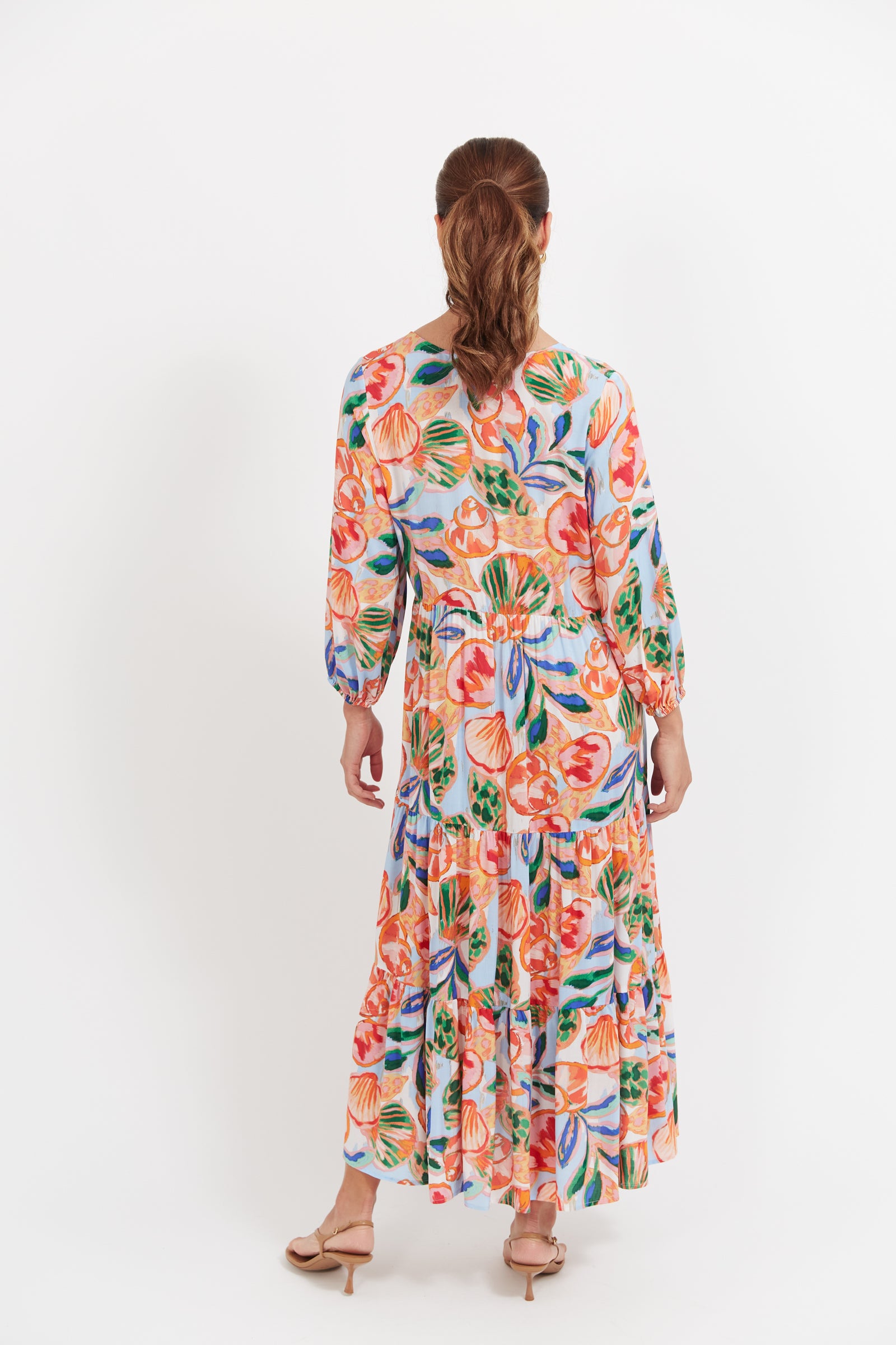 Baja Button Maxi Dress - Tide