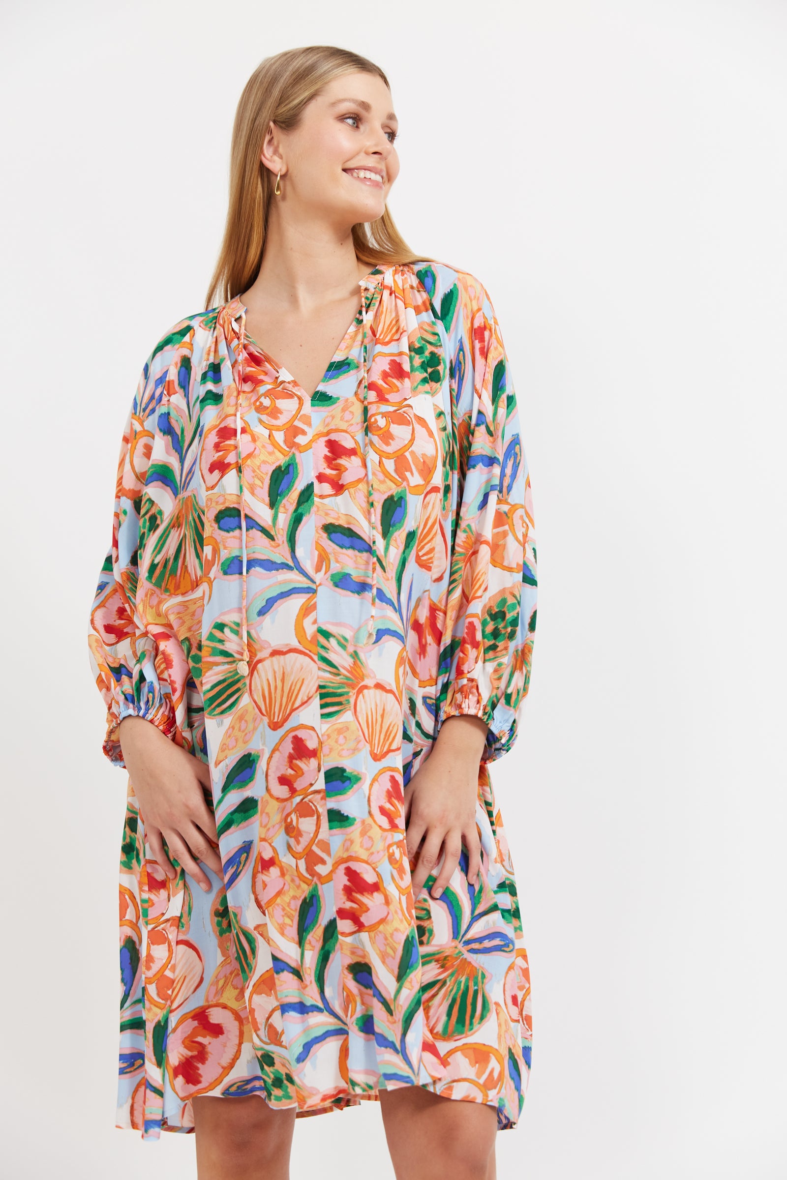 Baja Relaxed Dress - Tide