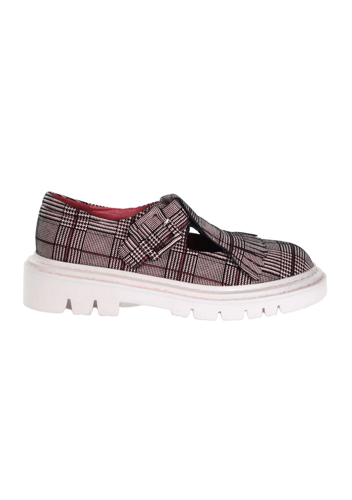 Minx Cameo Fringe - Bordo Blush Tartan