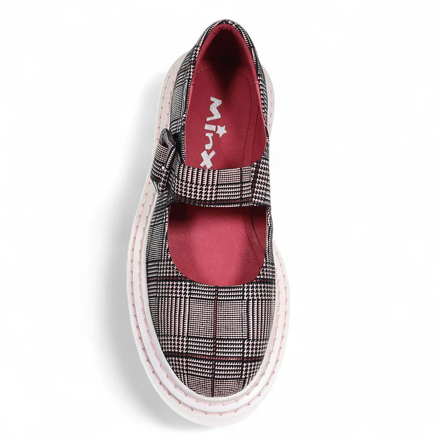 Minx Cameo Fringe - Bordo Blush Tartan