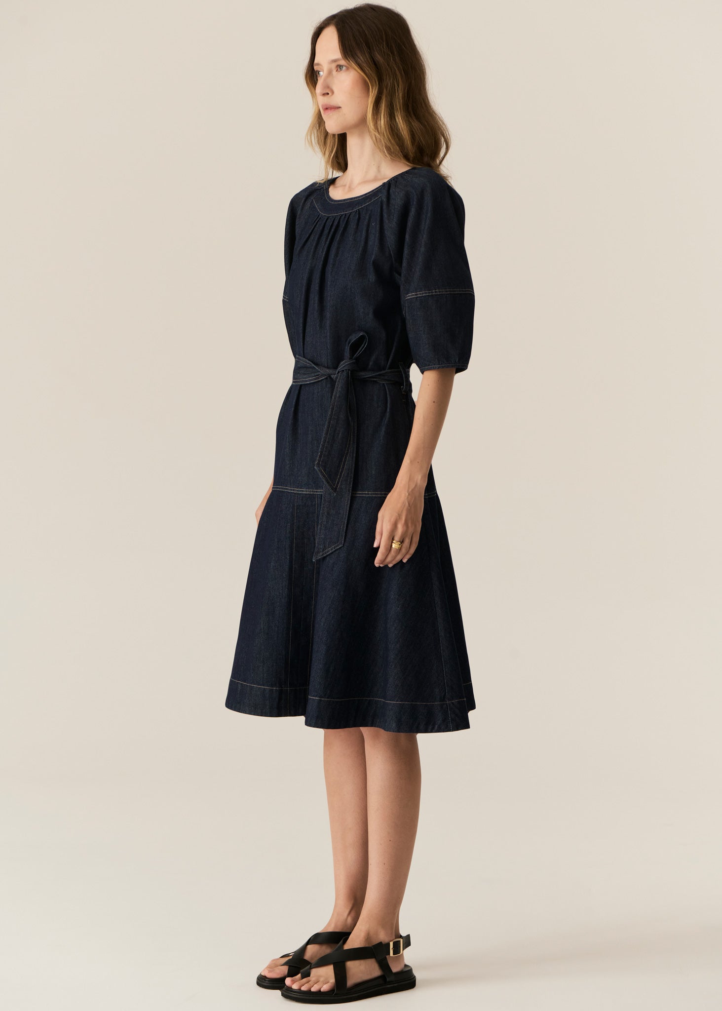 Carsen Dress - Dark Wash