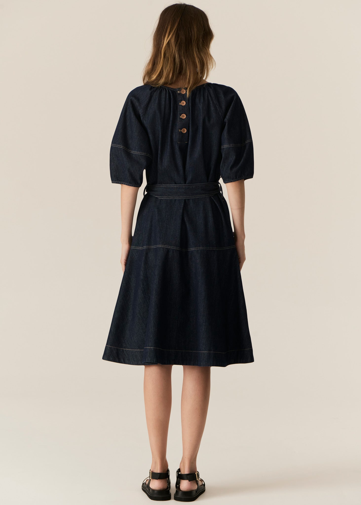 Carsen Dress - Dark Wash