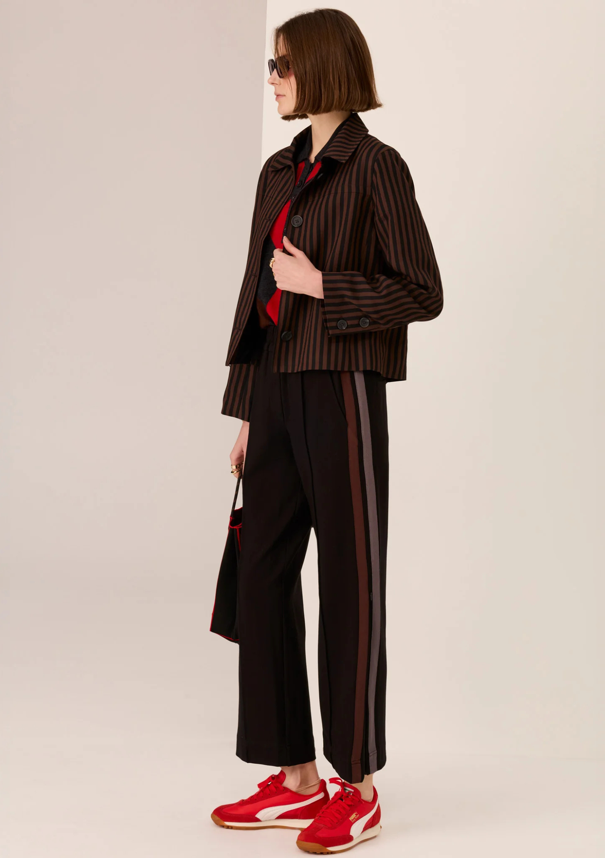 Pol Cassidy Track Pant - Black / Choc / Charcoal