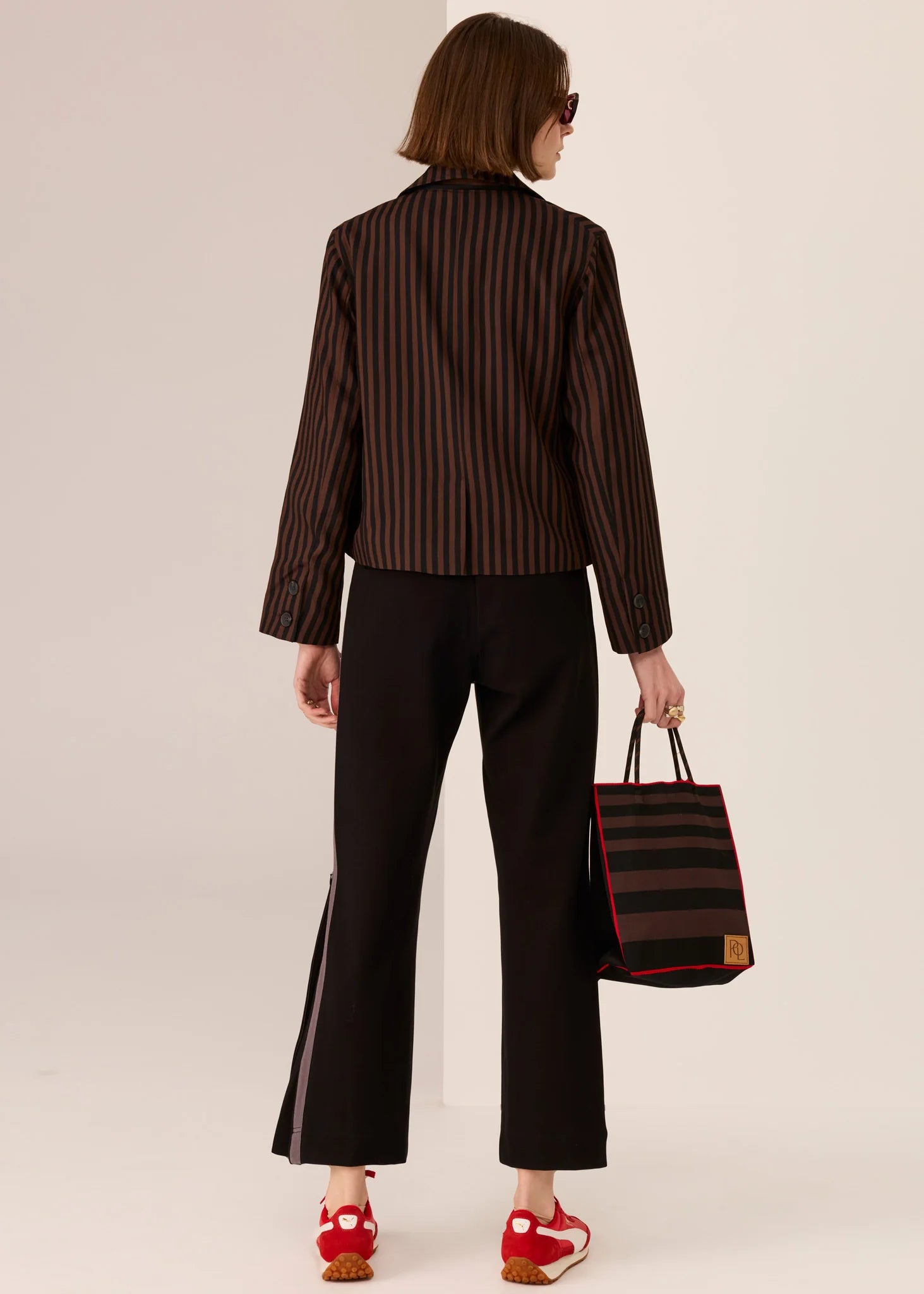 Cassidy Track Pant - Black / Choc / Charcoal