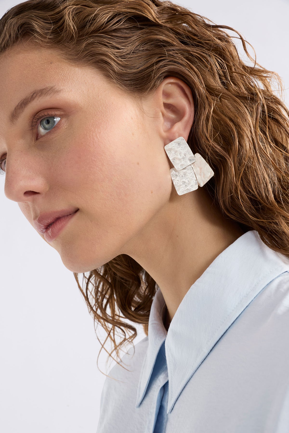 Elk Kilta Drop Earrings - Silver