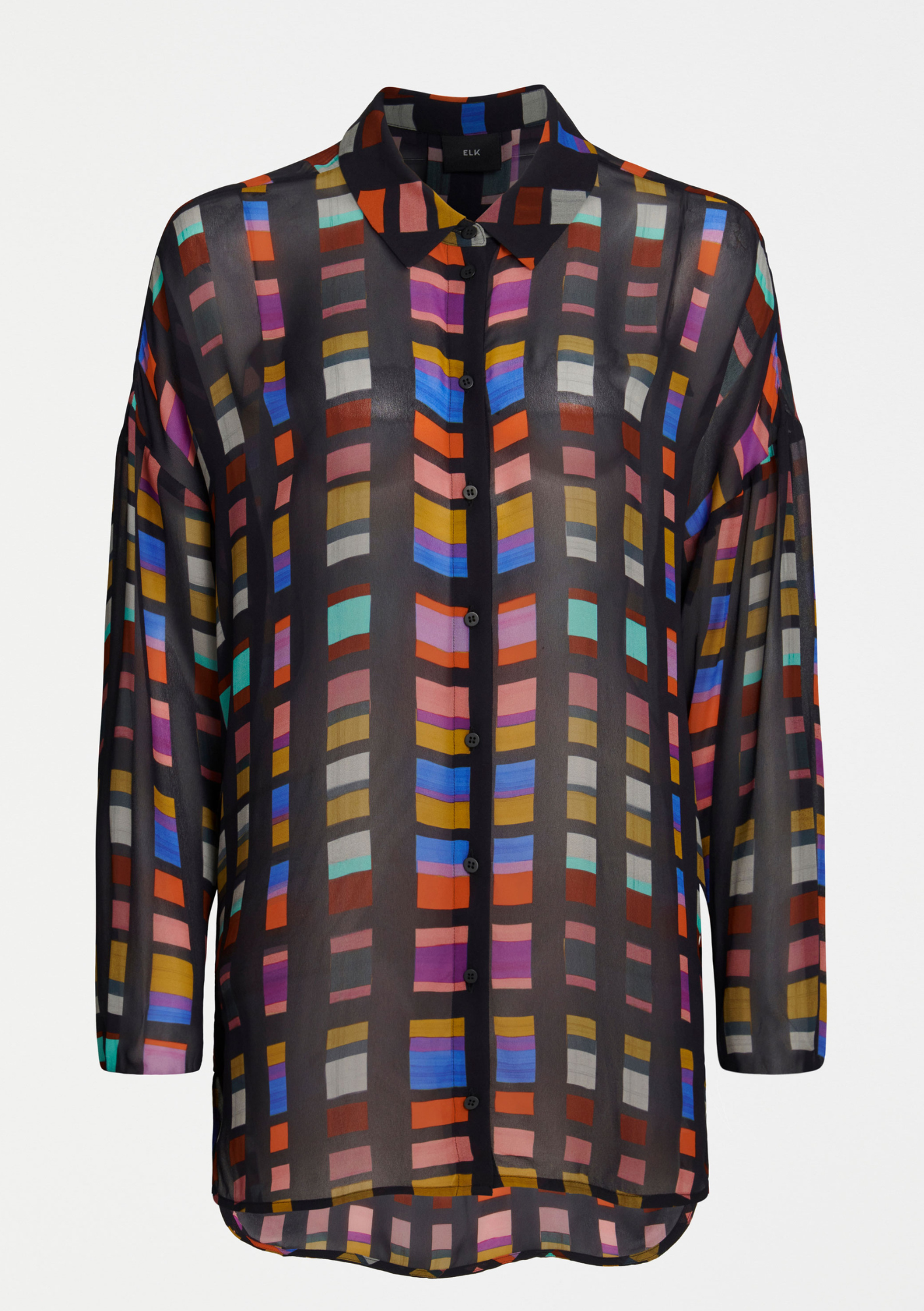 Eir Sheer Shirt - Tessela Print