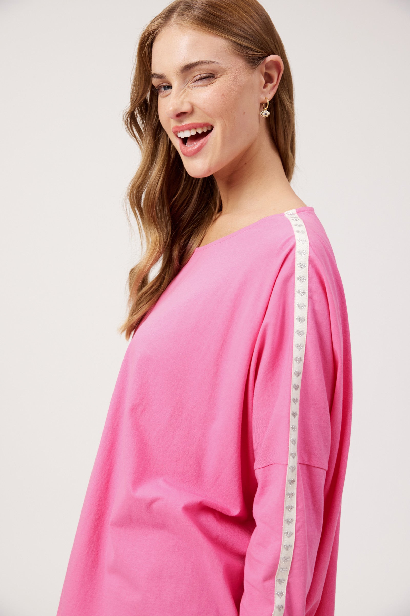 Elba Long Sleeve T Shirt - Pink