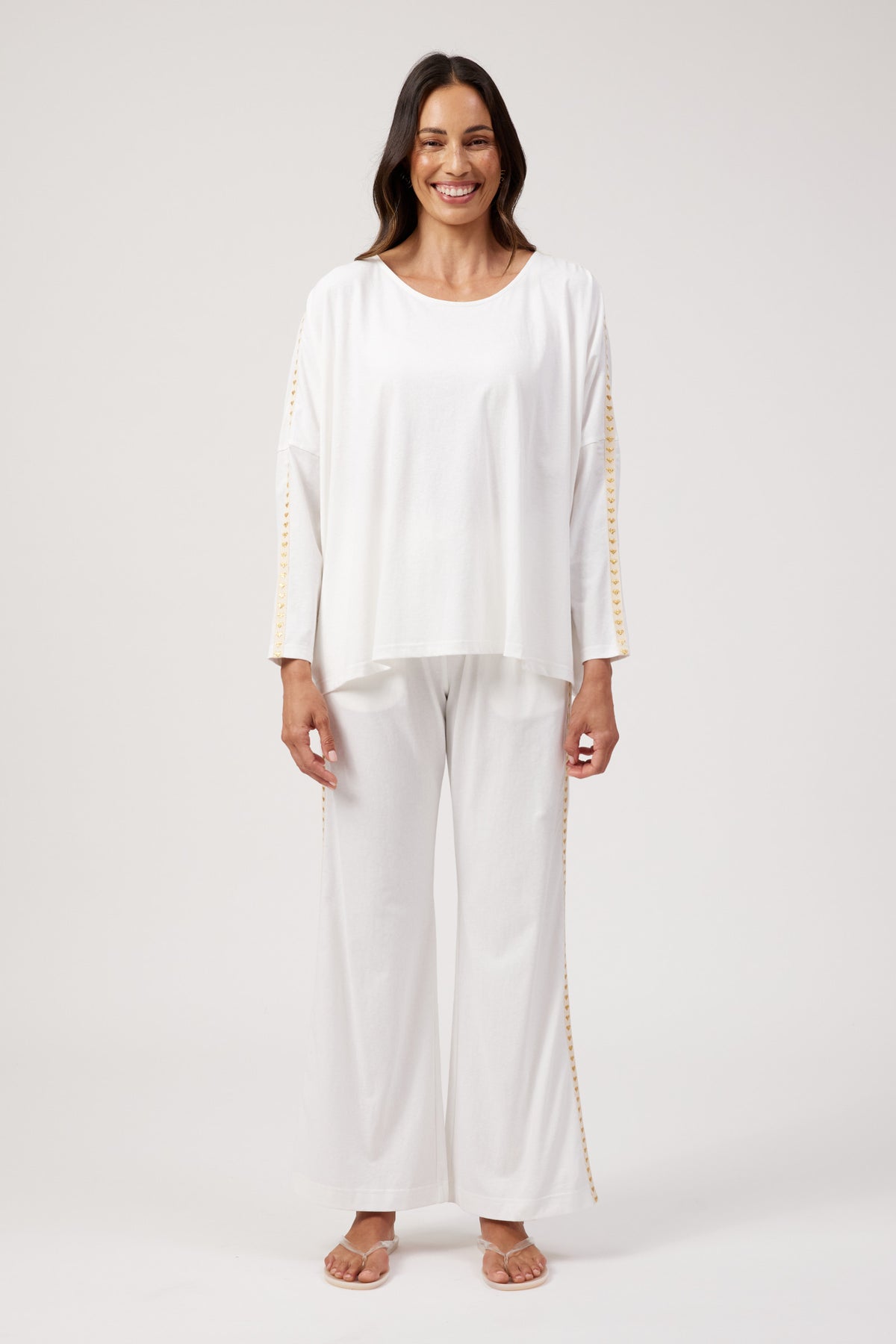 Haven Elba Long Sleeve T Shirt - White