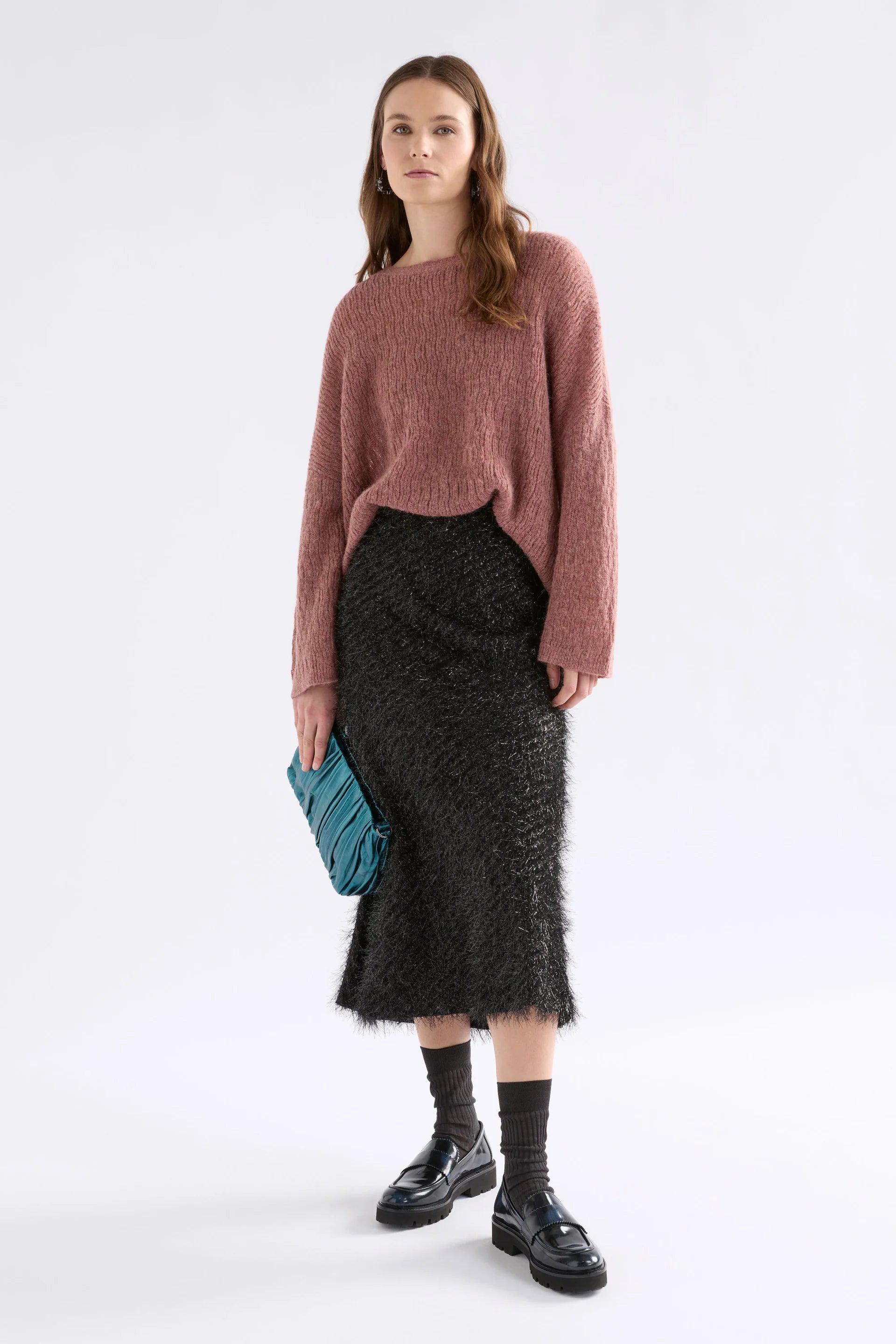 Agna Pattern Sweater - Rosewood
