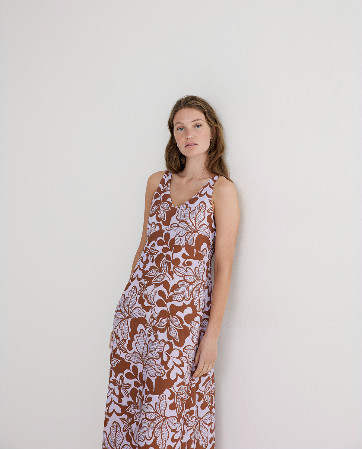 Anastasia Sleeveless Viscose Dress - Mauve COMING SOON