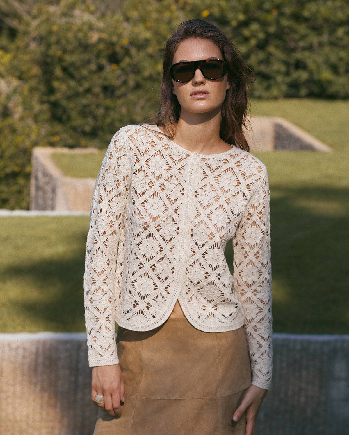 Sam Crochet Cardigan - Ecru COMING SOON