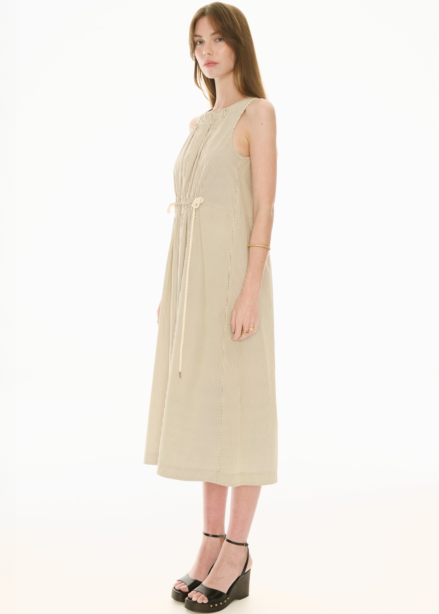 Fable Tank Dress - Ivory / Ink