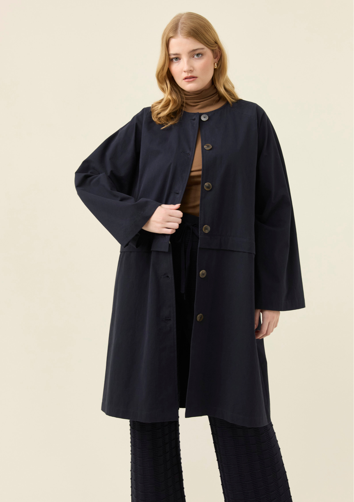 Isle of Mine Farida Convertible Coat - Navy