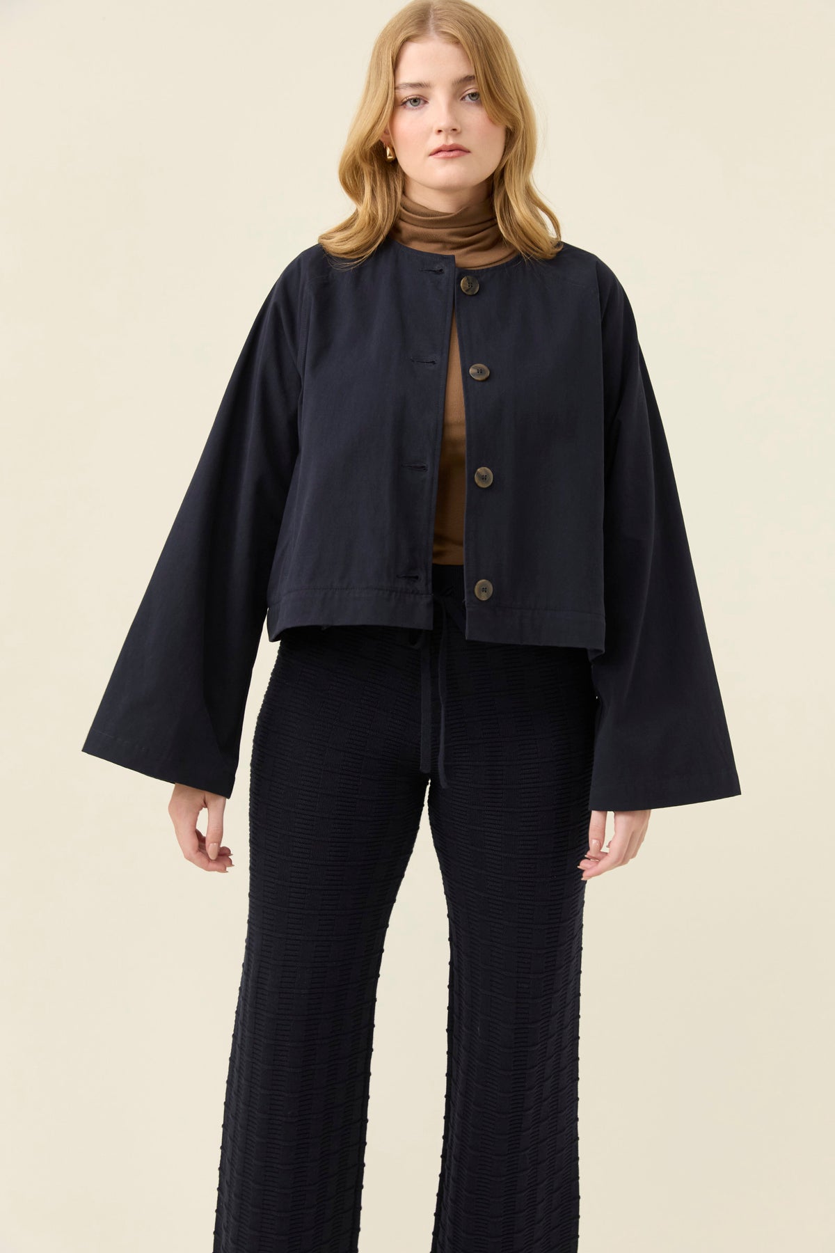 Isle of Mine Farida Convertible Coat - Navy