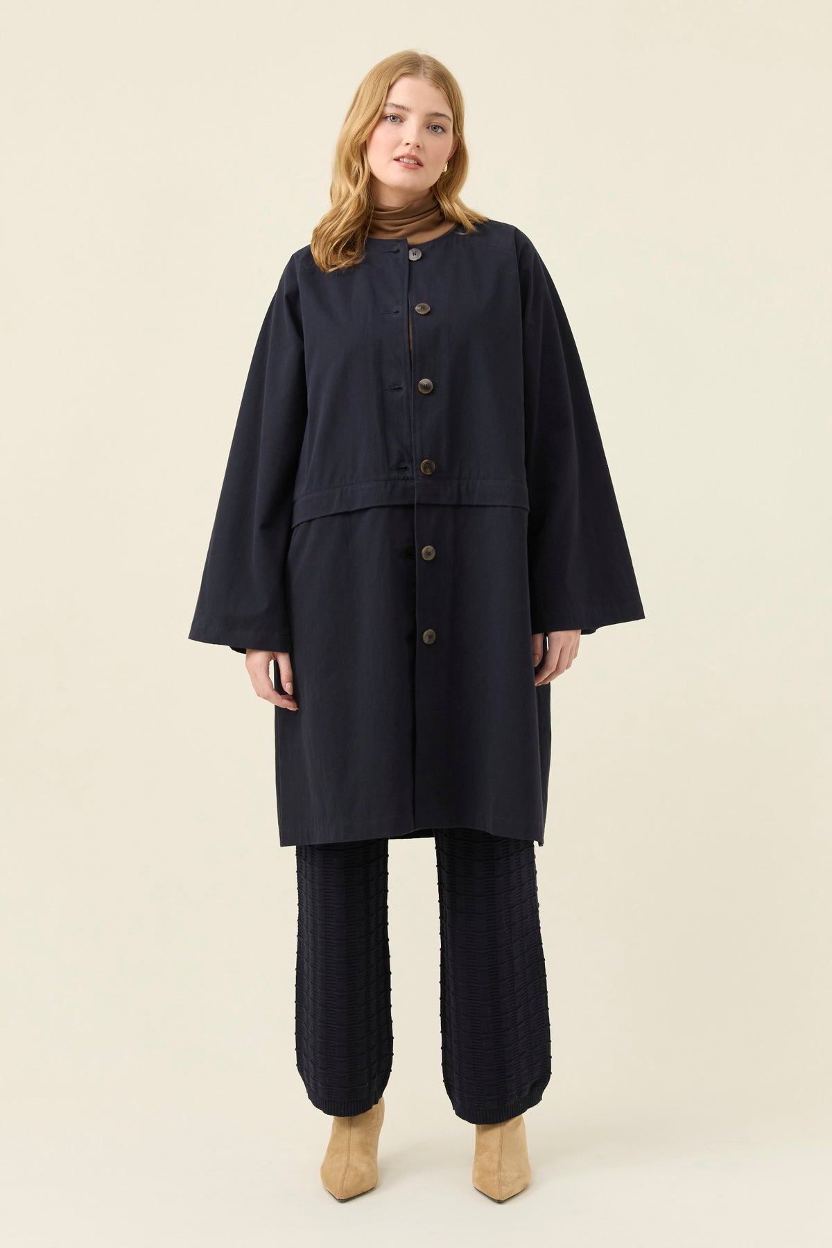 Isle of Mine Farida Convertible Coat - Navy