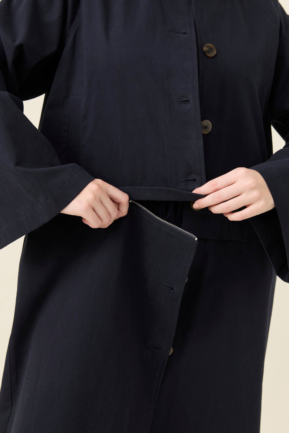 Isle of Mine Farida Convertible Coat - Navy