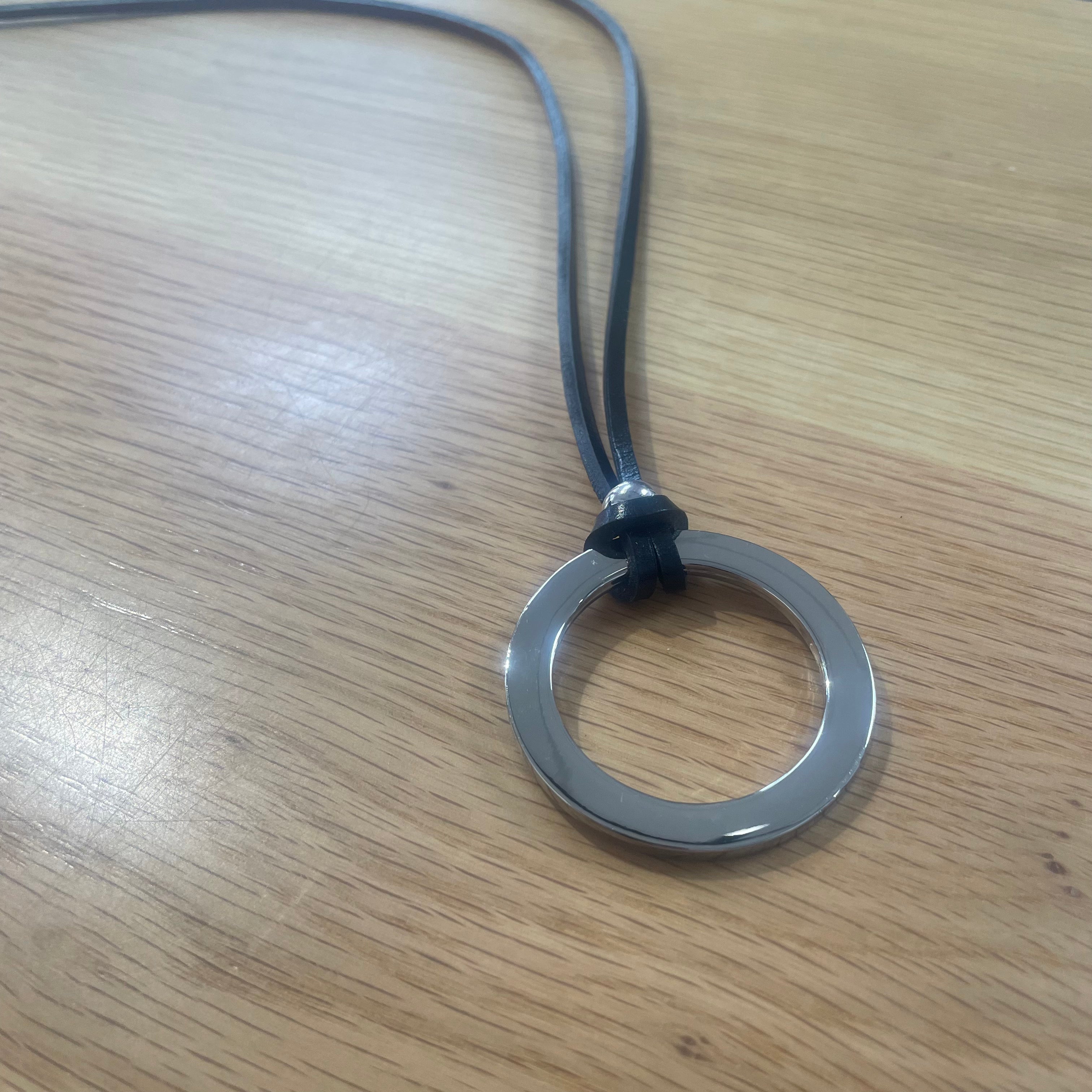 Leather Cord Necklace with Pendant