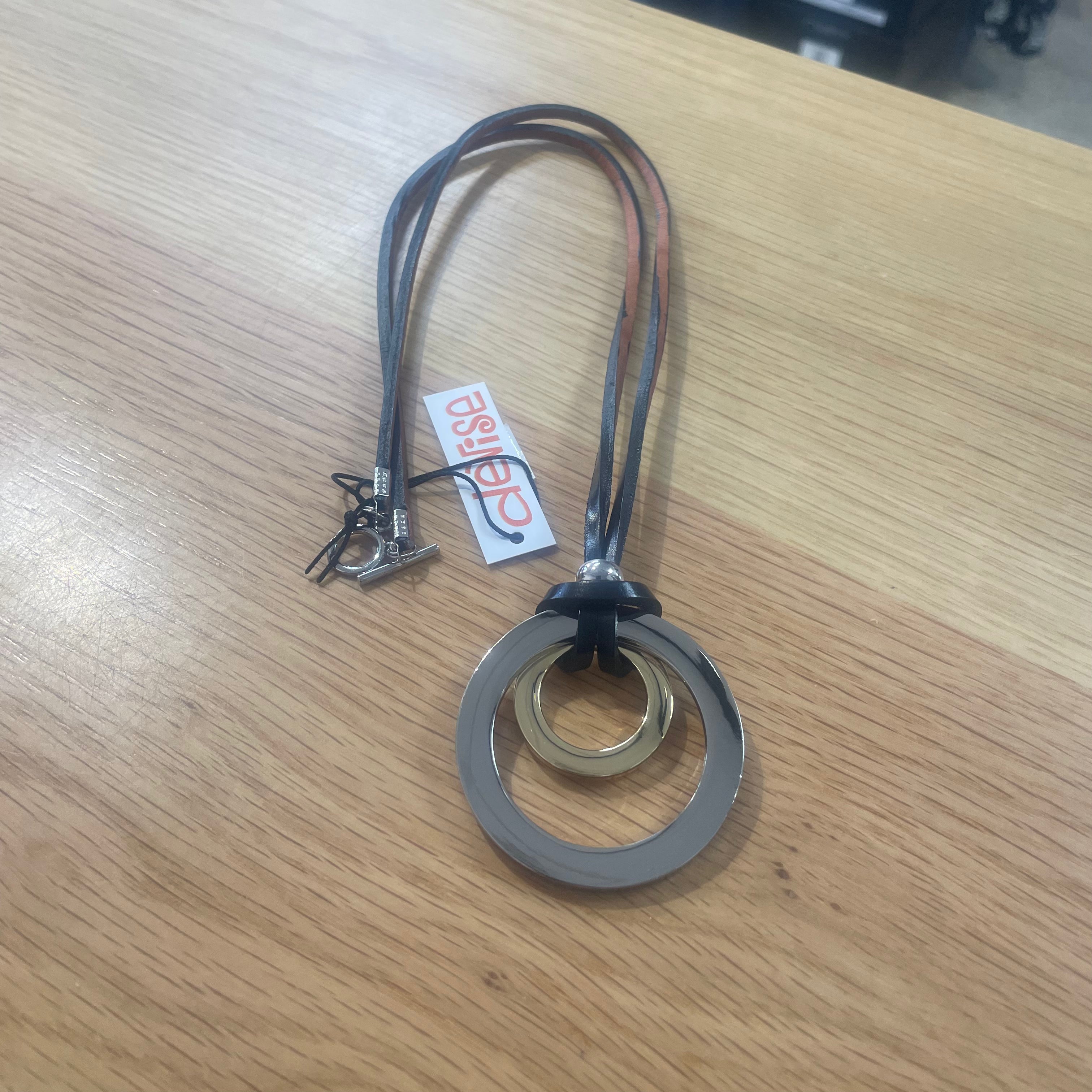 Leather Cord Necklace with Pendant