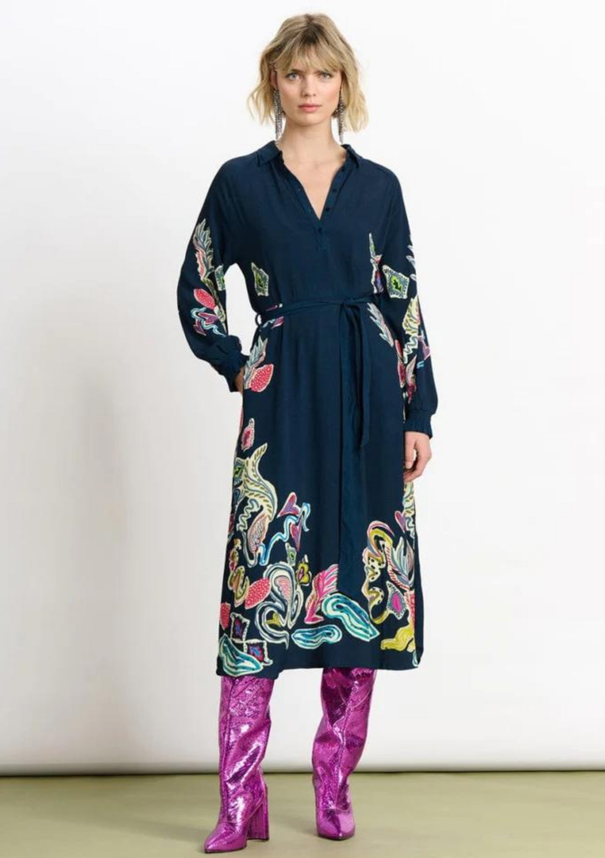 Pom Amsterdam CLEARANCE Full Glow Maxi Dress - Blue