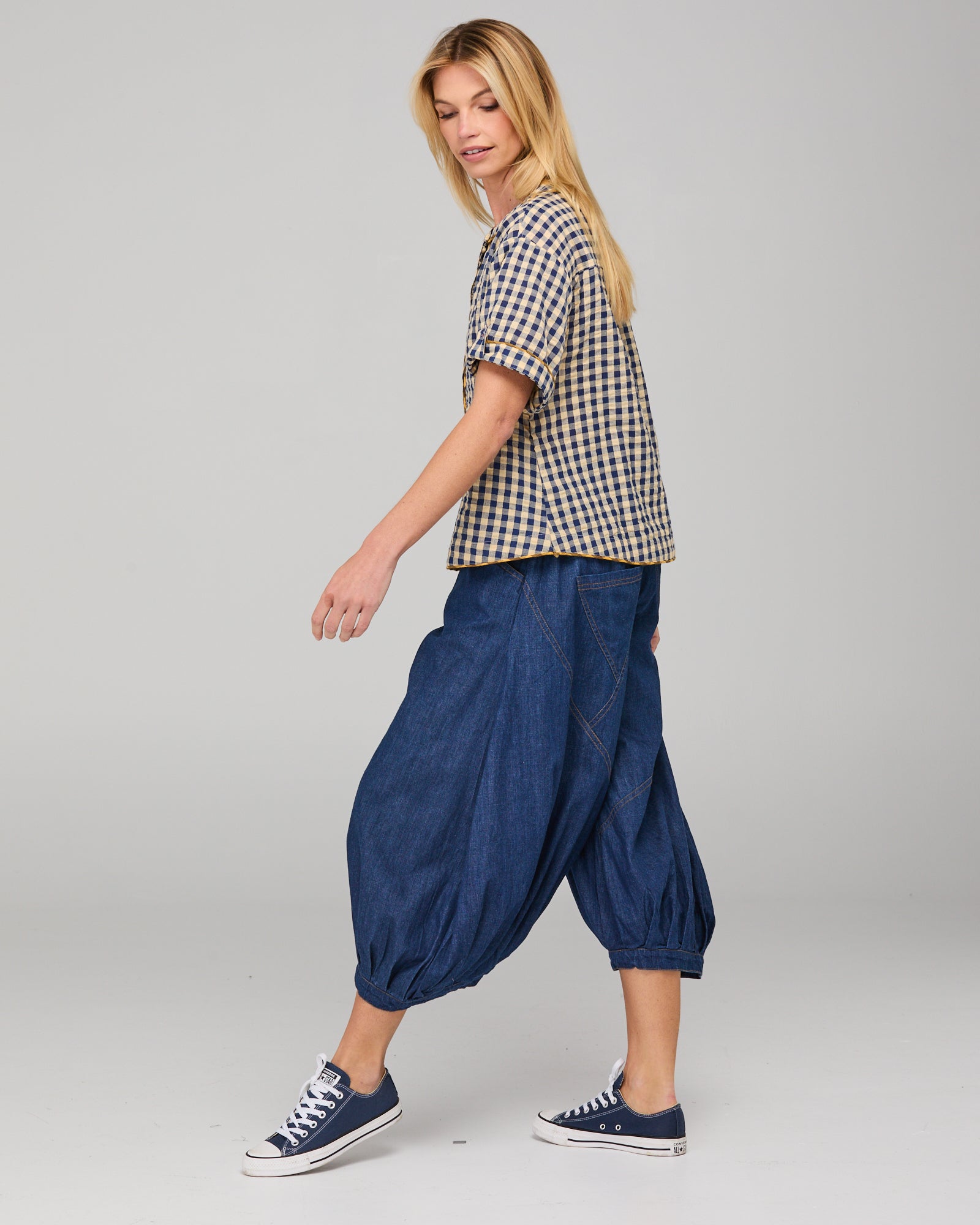 Guru Pant - Dark Denim with Contrast Stitching