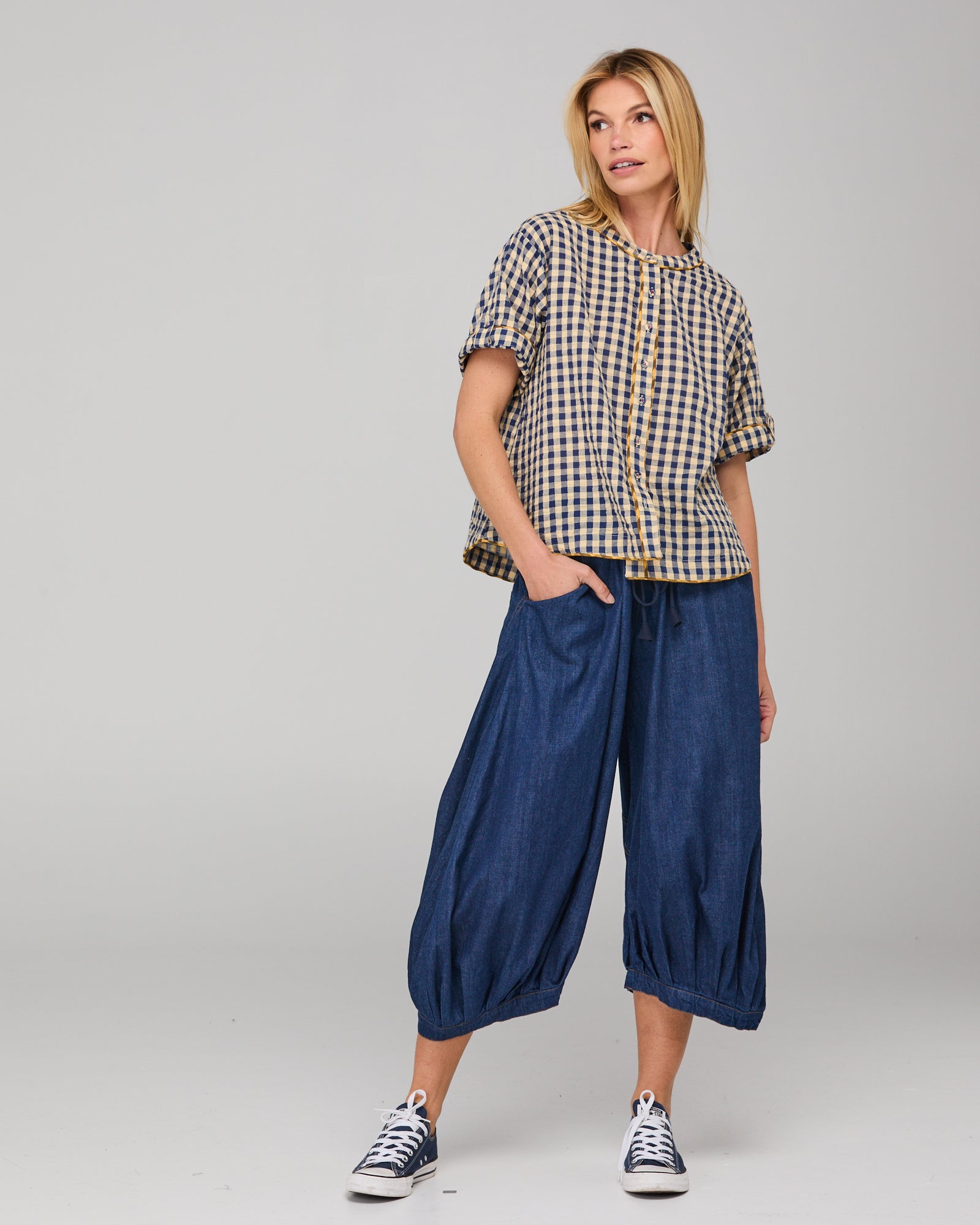 Guru Pant - Dark Denim with Contrast Stitching