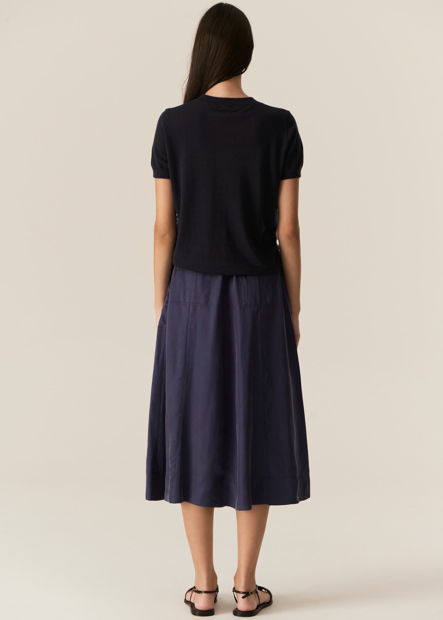 Henri Tie Skirt - Ink