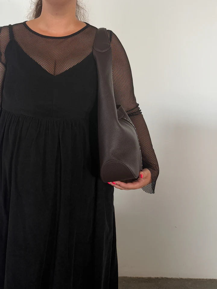 Hip Stitch Shoulder Bag - Cafe Milled