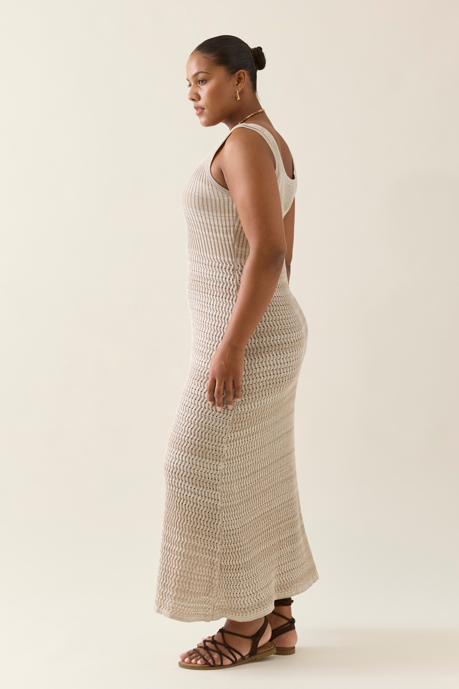 Ida Knit Tank Dress - Canvas