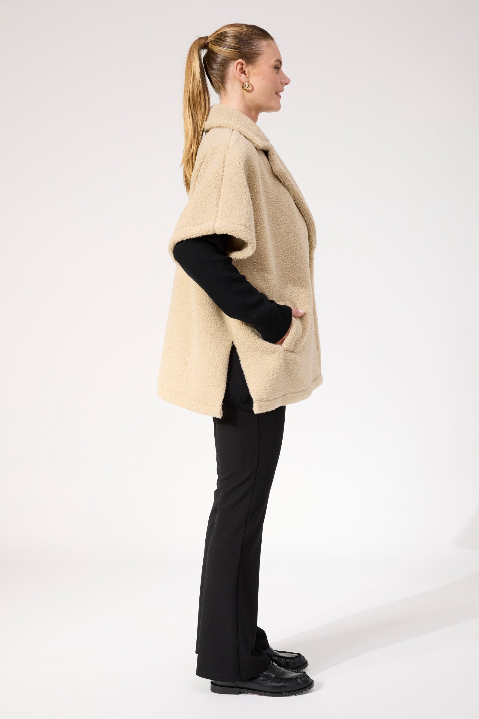 Jackson Oversized Vest - Natural