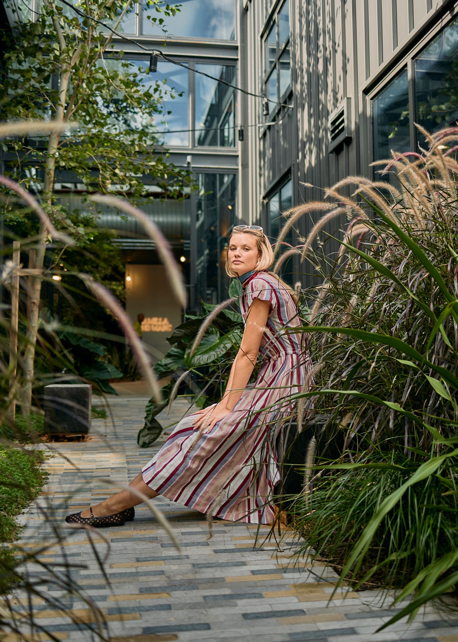 Kai Shirt Dress - Red Multi Stripe