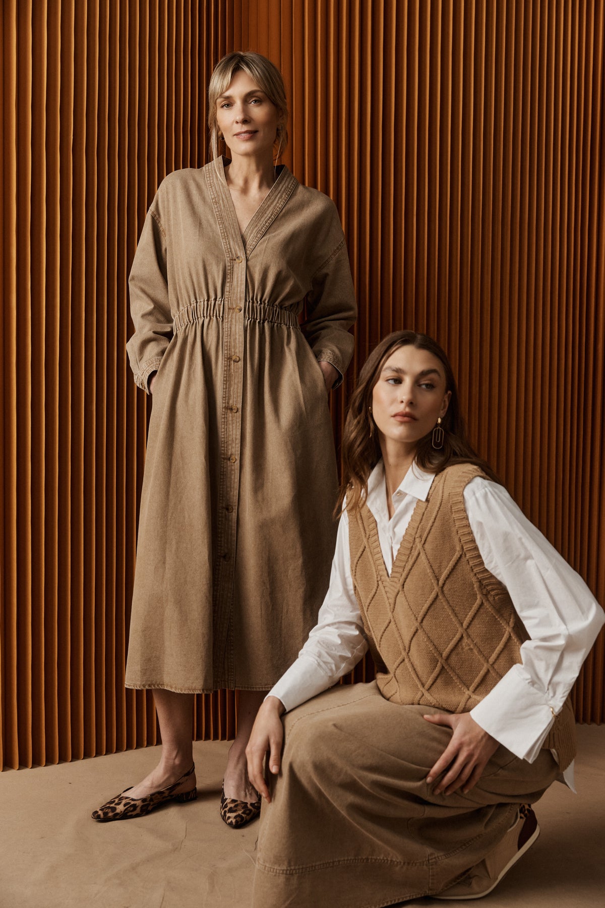 Eb + Ive Liora Knit Vest - Mocha