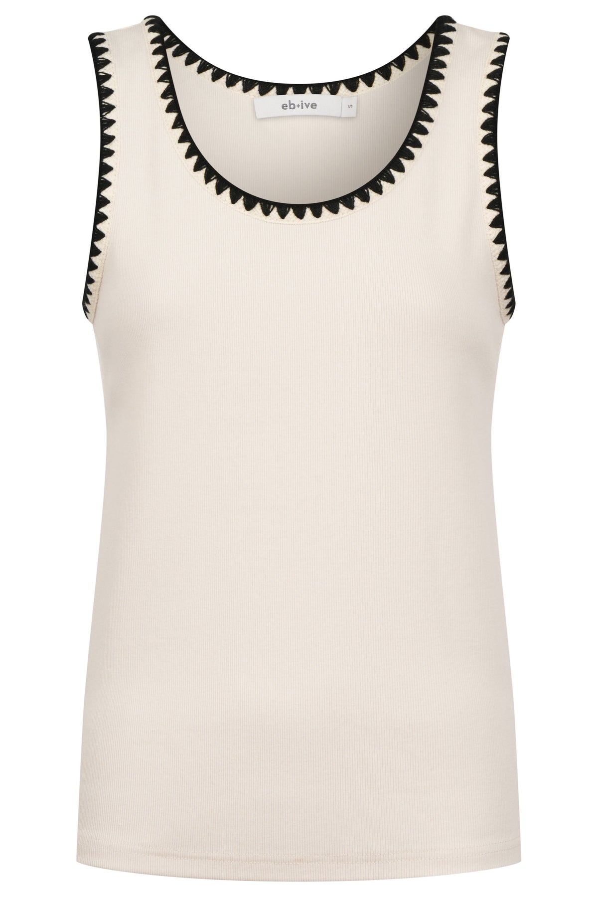 Eb + Ive Maris Stitched Tank - Tusk / Black