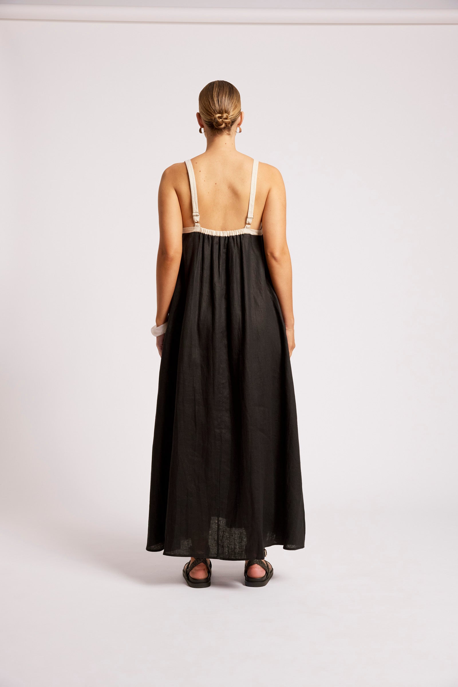 Maris Splice Tank Maxi Dress - Black / Tusk COMING SOON