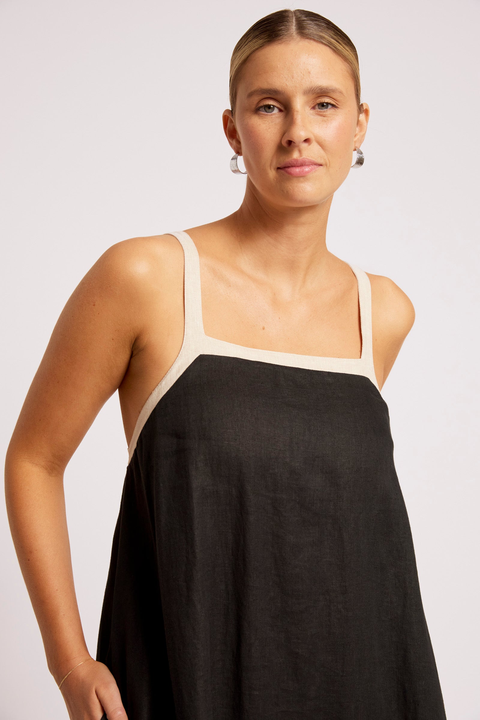 Maris Splice Tank Maxi Dress - Black / Tusk COMING SOON