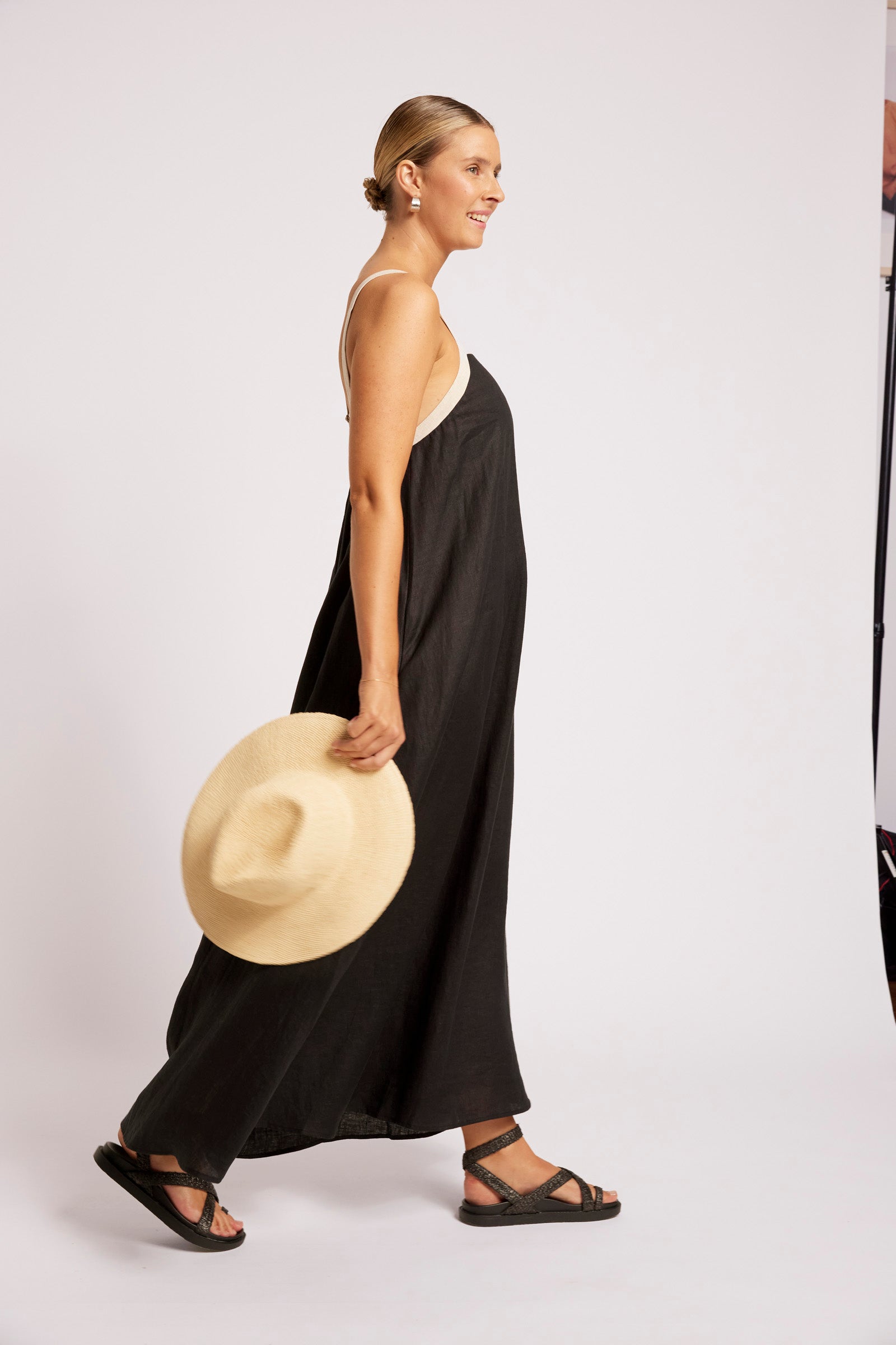 Maris Splice Tank Maxi Dress - Black / Tusk COMING SOON
